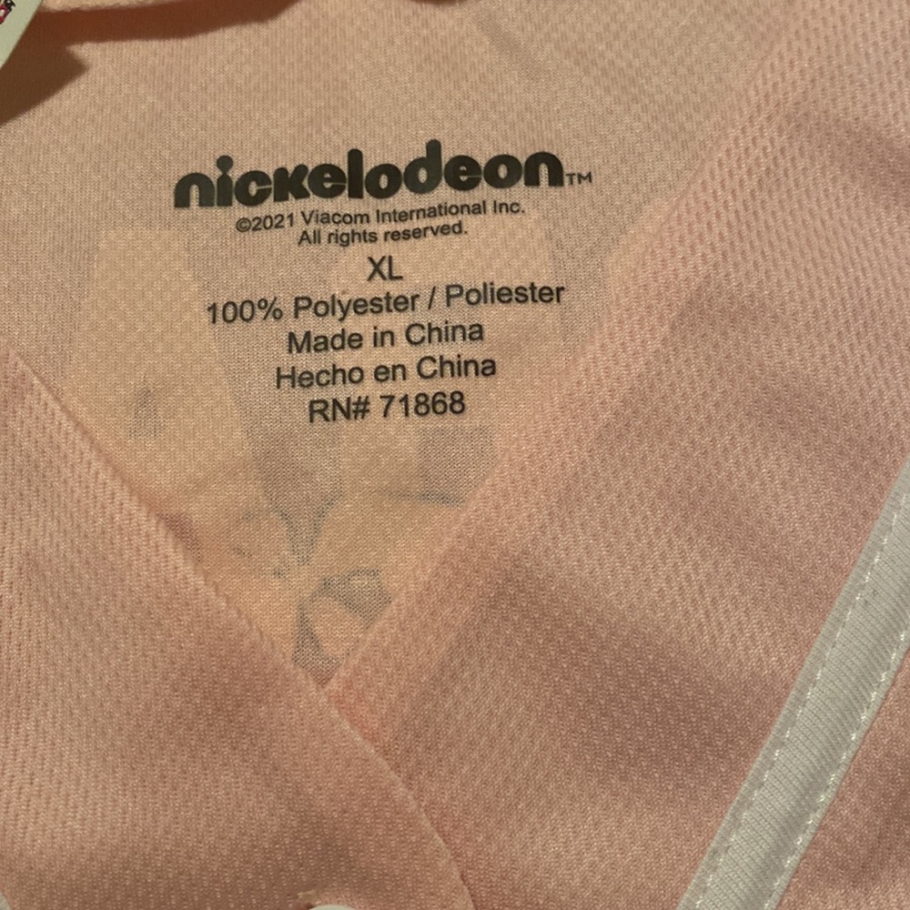 Nickelodeon pink 100% polyester Jersey size XL - Picture 3 of 4